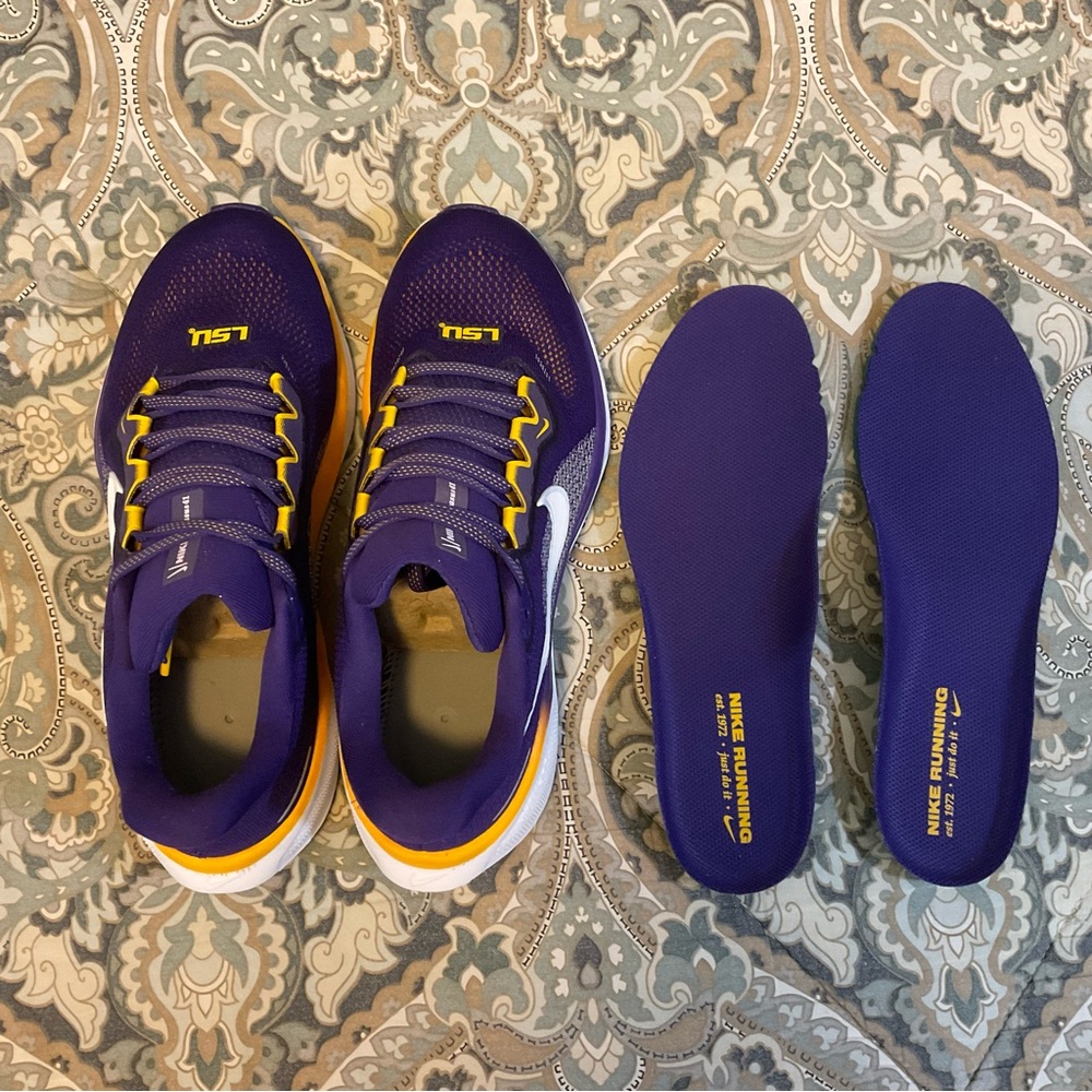 Mint Nike Air Zoom Pegasus 41 LSU Tigers Running Shoes Mens Sz 6.5 Worn 1x - Picture 8 of 14